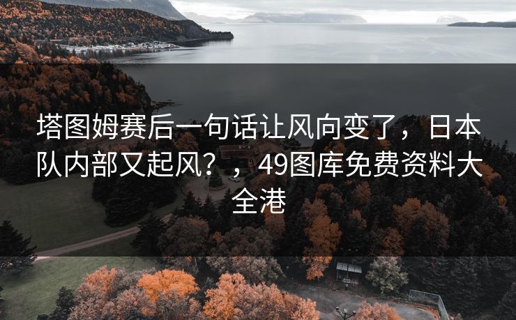 塔图姆赛后一句话让风向变了，日本队内部又起风？，49图库免费资料大全港
